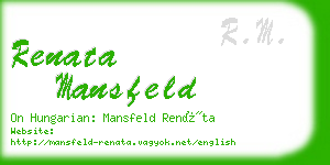 renata mansfeld business card